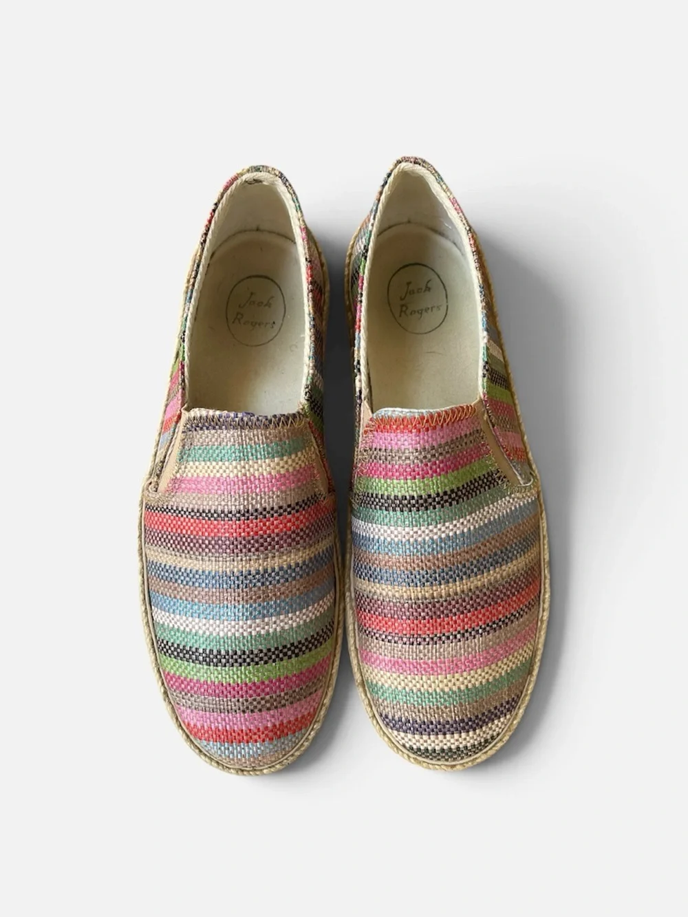 Jack Rogers Tucker Multi Striped Slip-on Sneaker Size 9